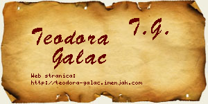 Teodora Galac vizit kartica